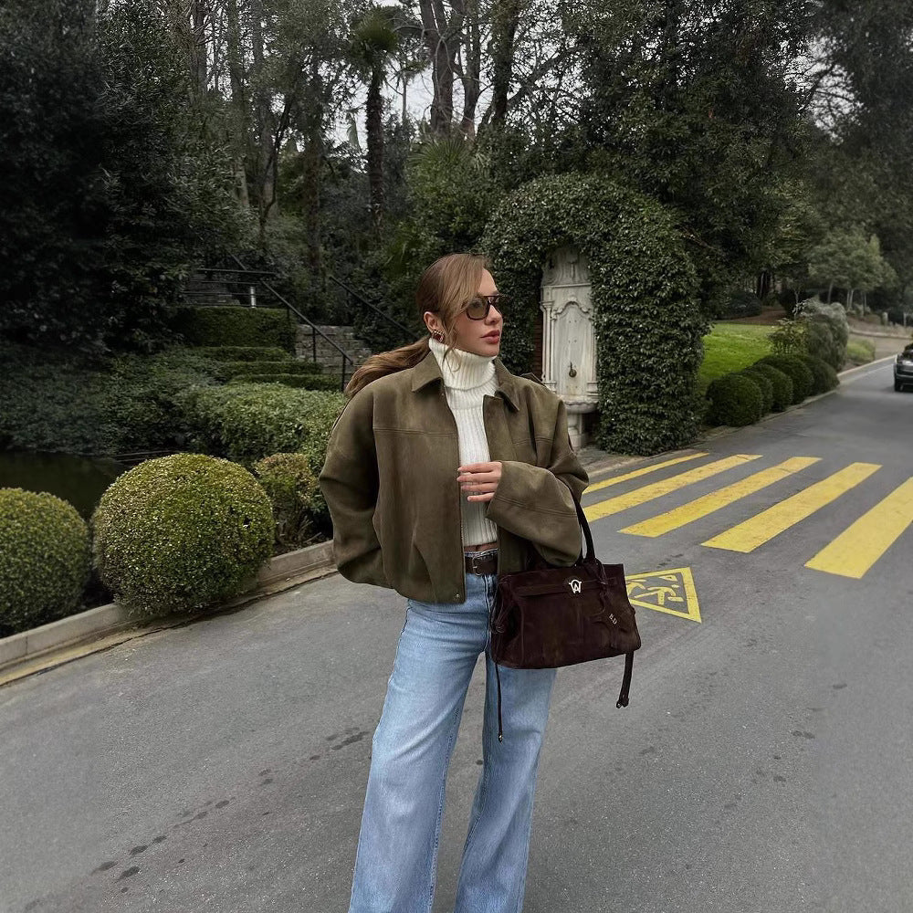 Sophia™ | Luxe Suède Bomberjas