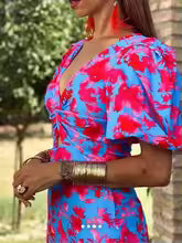 Maeva™ | Midi Zomerjurk met Speelse Elegantie