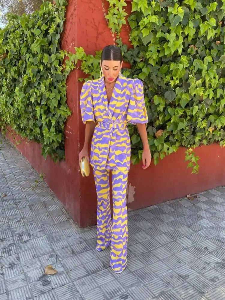 Léana™ |  Blazer Set Mix van Comfort en Stijl