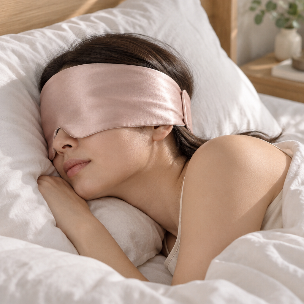 Slaapmasker van 100% moerbeizijde