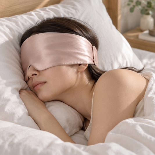 Slaapmasker van 100% moerbeizijde