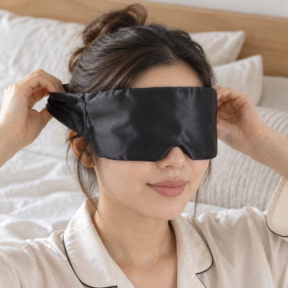 Slaapmasker van 100% moerbeizijde